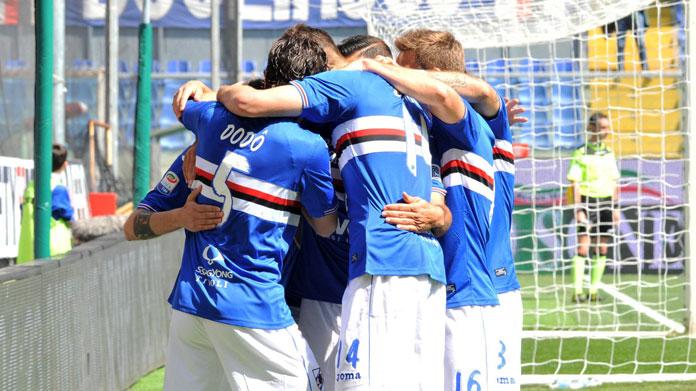 sampdoria bis esultanza aprile 2017