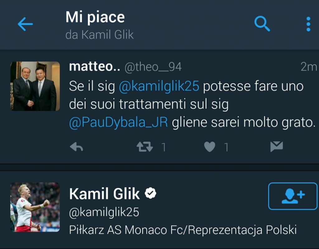 glik kamil dybala paulo twitter like