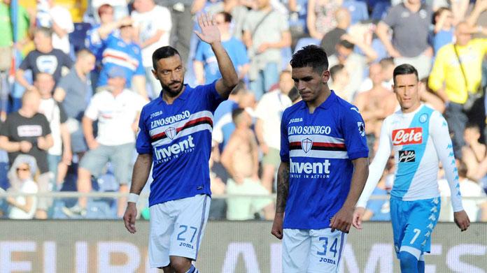 quagliarella torreira sampdoria napoli away maggio 2017