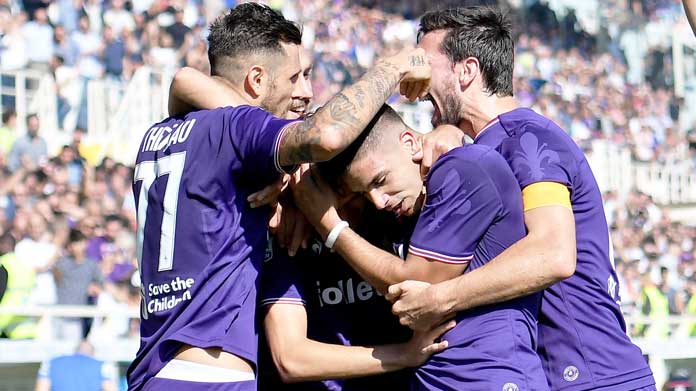 fiorentina esultanza ottobre 2017