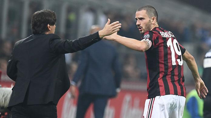 montella bonucci milan ottobre 2017