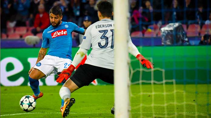 insigne bis napoli manchester city ottobre 2017