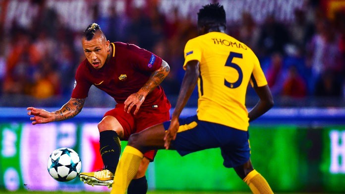 nainggolan thomas roma atletico madrid settembre 2017