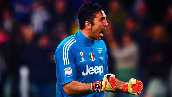 buffon esultanza juventus marzo 2018