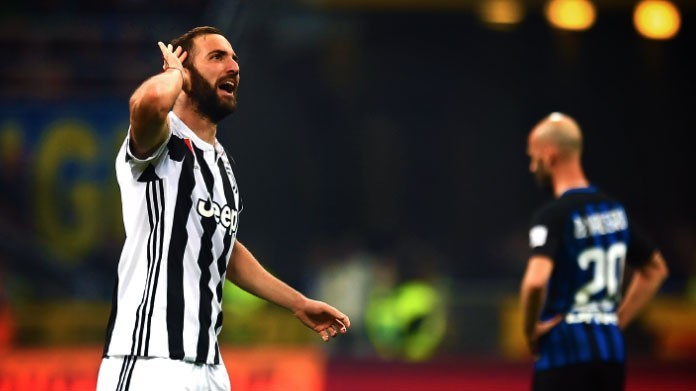 higuain esultanza bis inter juventus aprile 2018