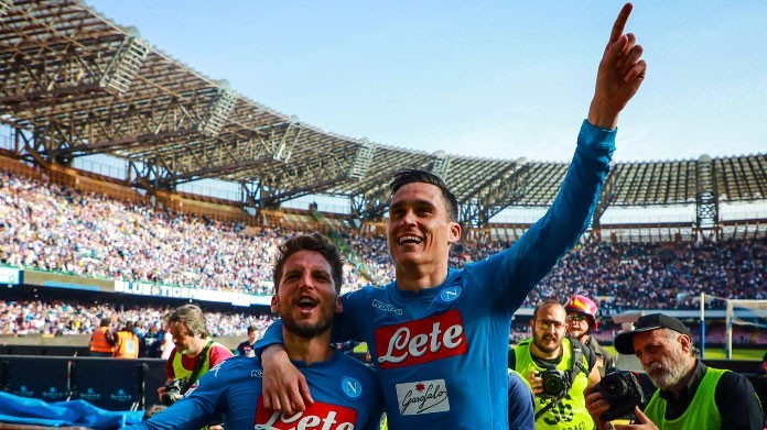 mertens callejon esultanza napoli aprile 2018