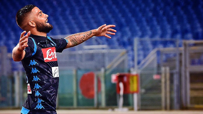 insigne esultanza bis napoli agosto 2018