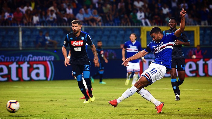 defrel gol sampdoria napoli settembre 2018