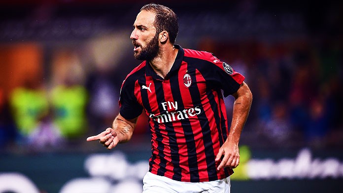 higuain esultanza bis milan settembre 2018