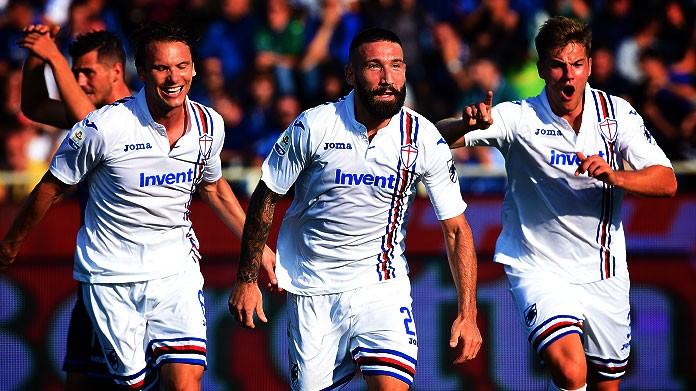 tonelli esultanza bis sampdoria ottobre 2018