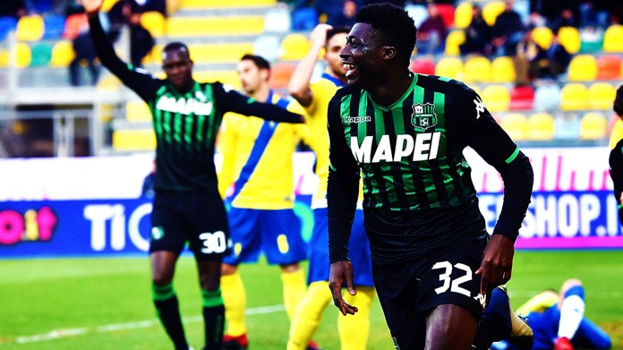 duncan esultanza frosinone sassuolo dicembre 2018 1