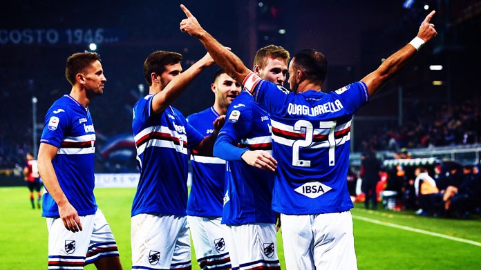 quagliarella esultanza sampdoria novembre 2018