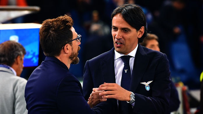 di francesco inzaghi lazio roma derby aprile 2018