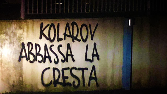 scritte muri kolarov roma