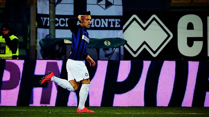 lautaro martinez esultanza inter febbraio 2019