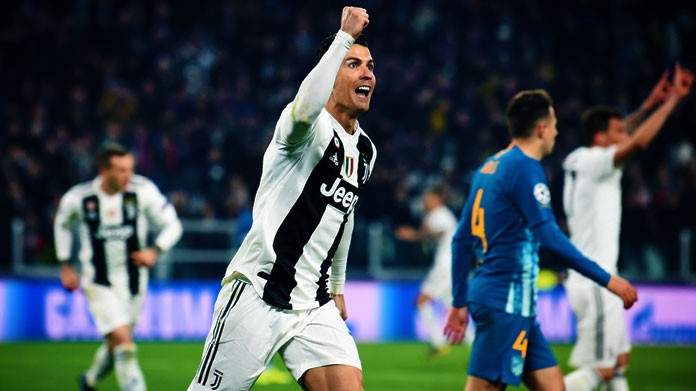 cristiano ronaldo esultanza bis juventus atletico madrid marzo 2019