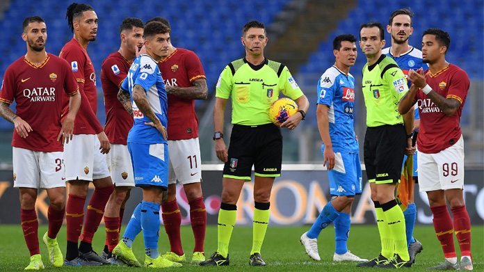 partita sospesa Roma Napoli