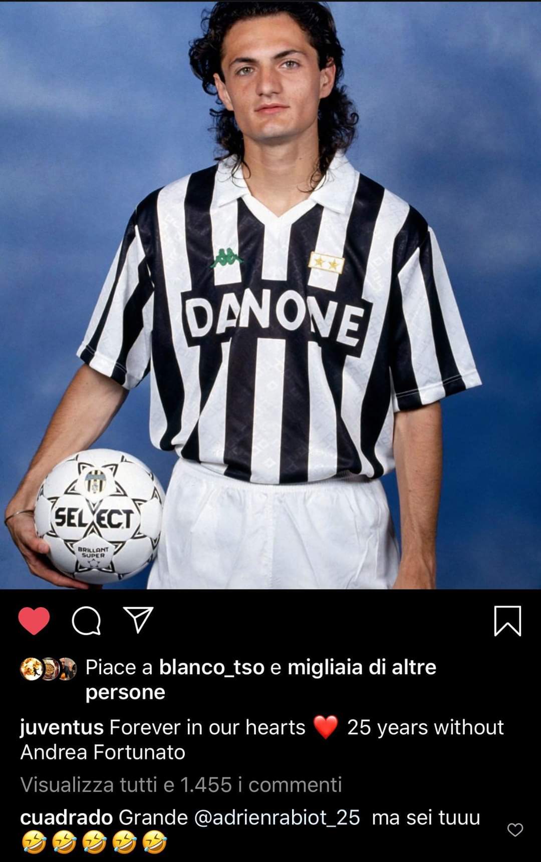 juventus ricorda fortunato gaffe cuadrado rabiot sei tu foto