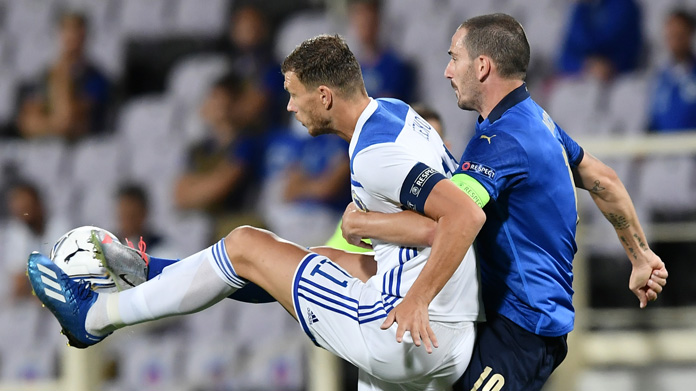 Dzeko Bonuccia Italia Bosnia