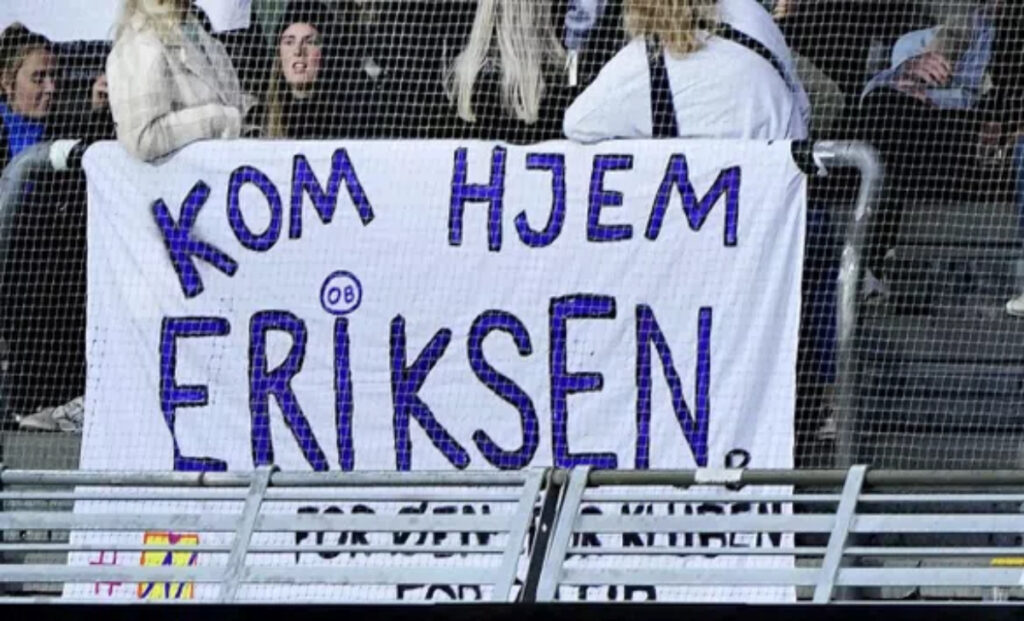 Striscione Eriksen