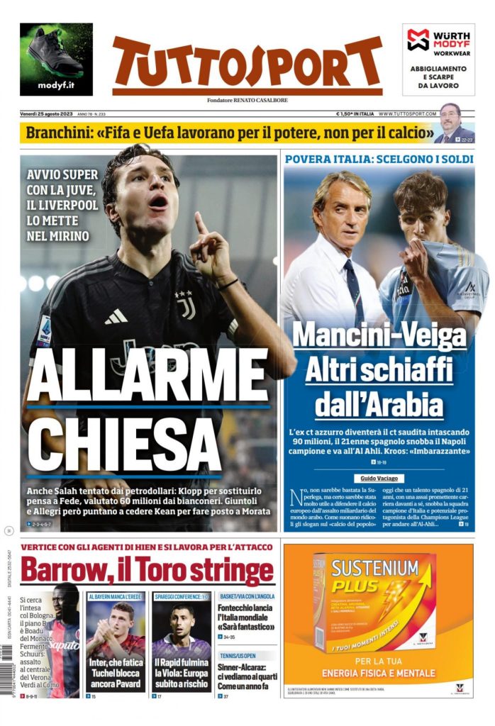 tuttosport prima 25 8 23