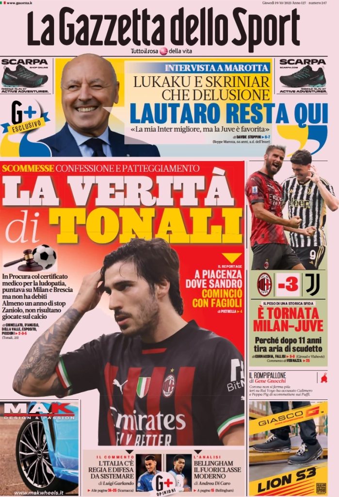 la gazzetta dello sport 054806122