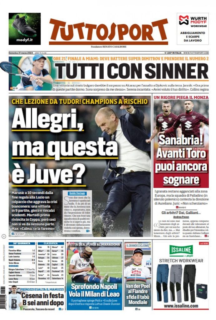 tuttosport prima pagina 31 marzo 1 gpo 1