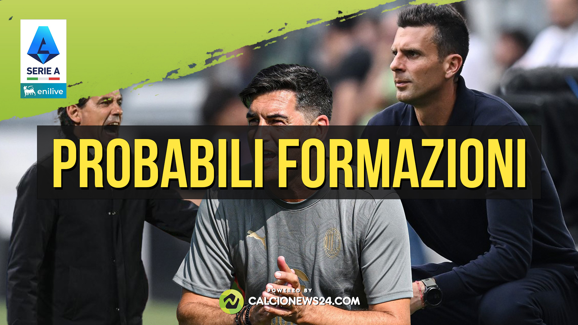 Formazioni ufficiali 