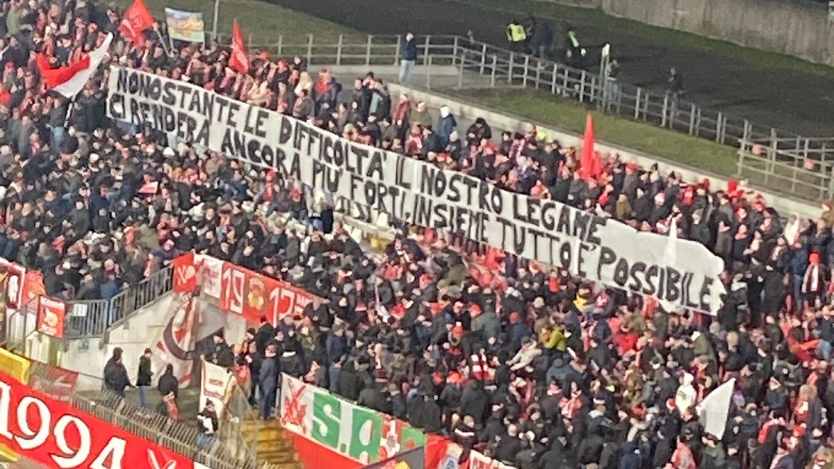 Monza Juve, il messaggio della curva brianzola: «Insieme tutto è possibile»