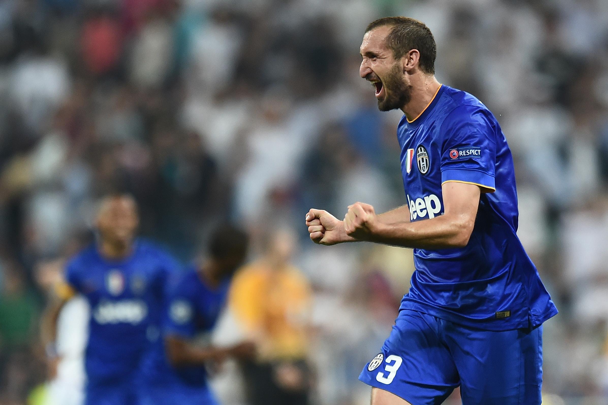 chiellini esulta juventus away champions leaguue maggio 2015 ifa