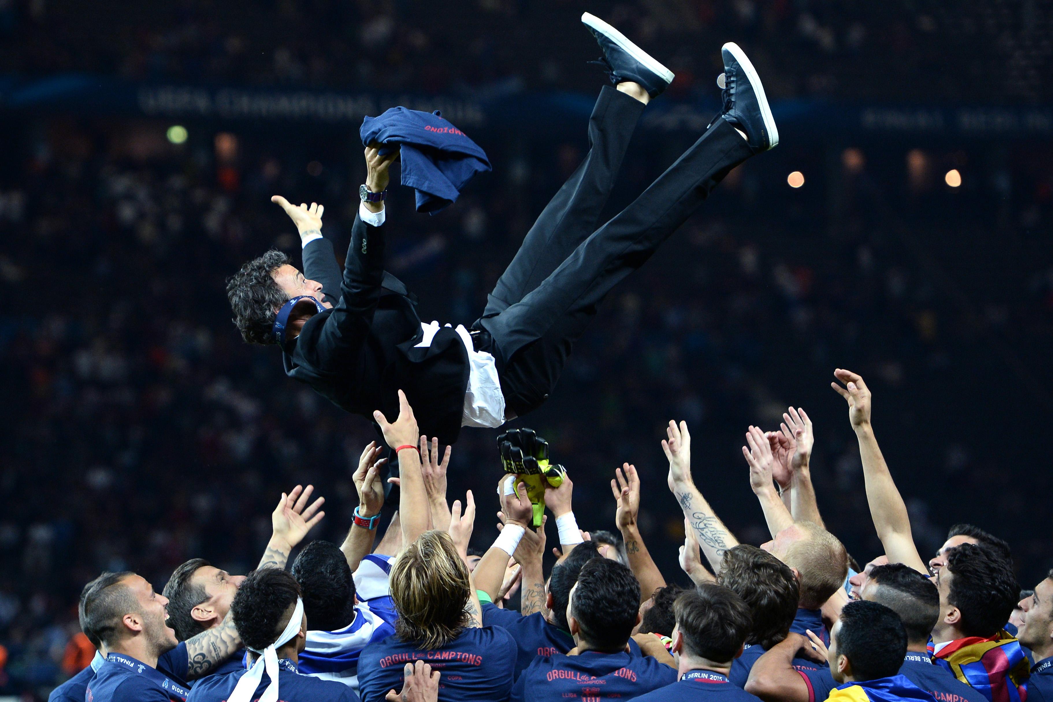 luis enrique esulta barcellona finale champions league giugno 2015