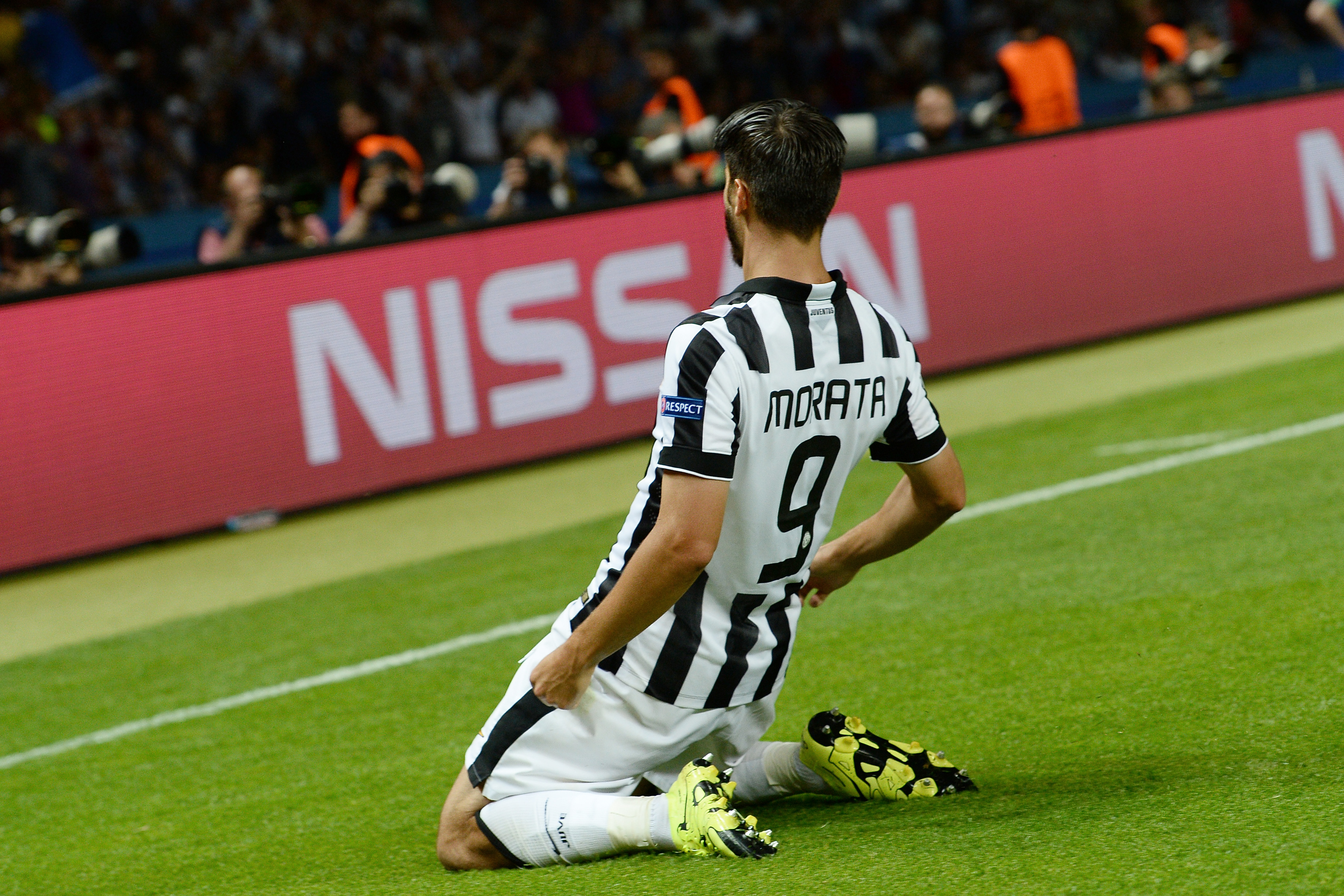 morata esulta juventus finale champions league giugno 2015