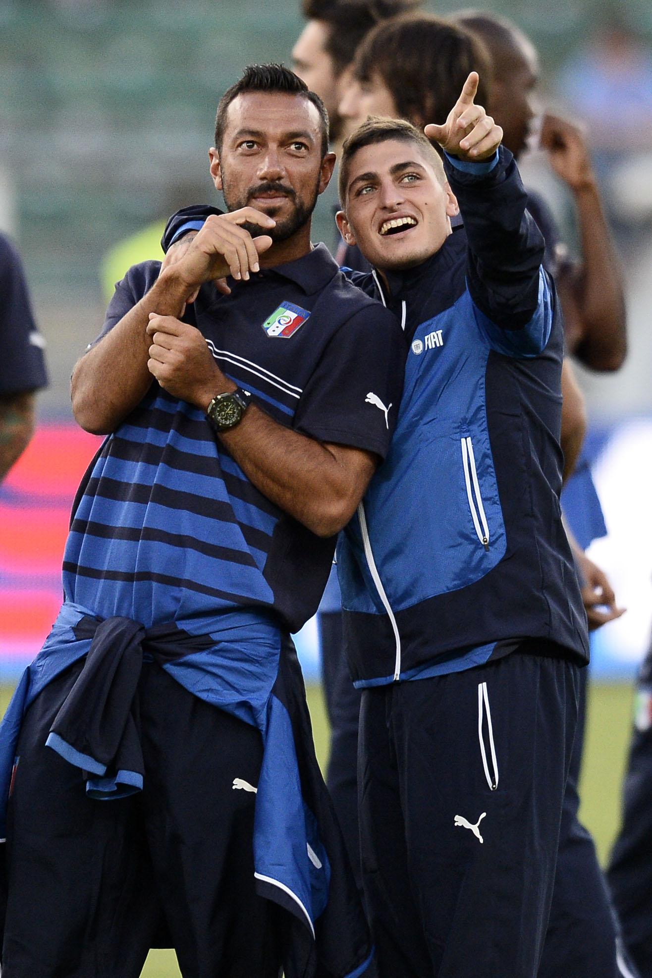 quagliarella verratti riscaldamento italia settembre 2014 ifa