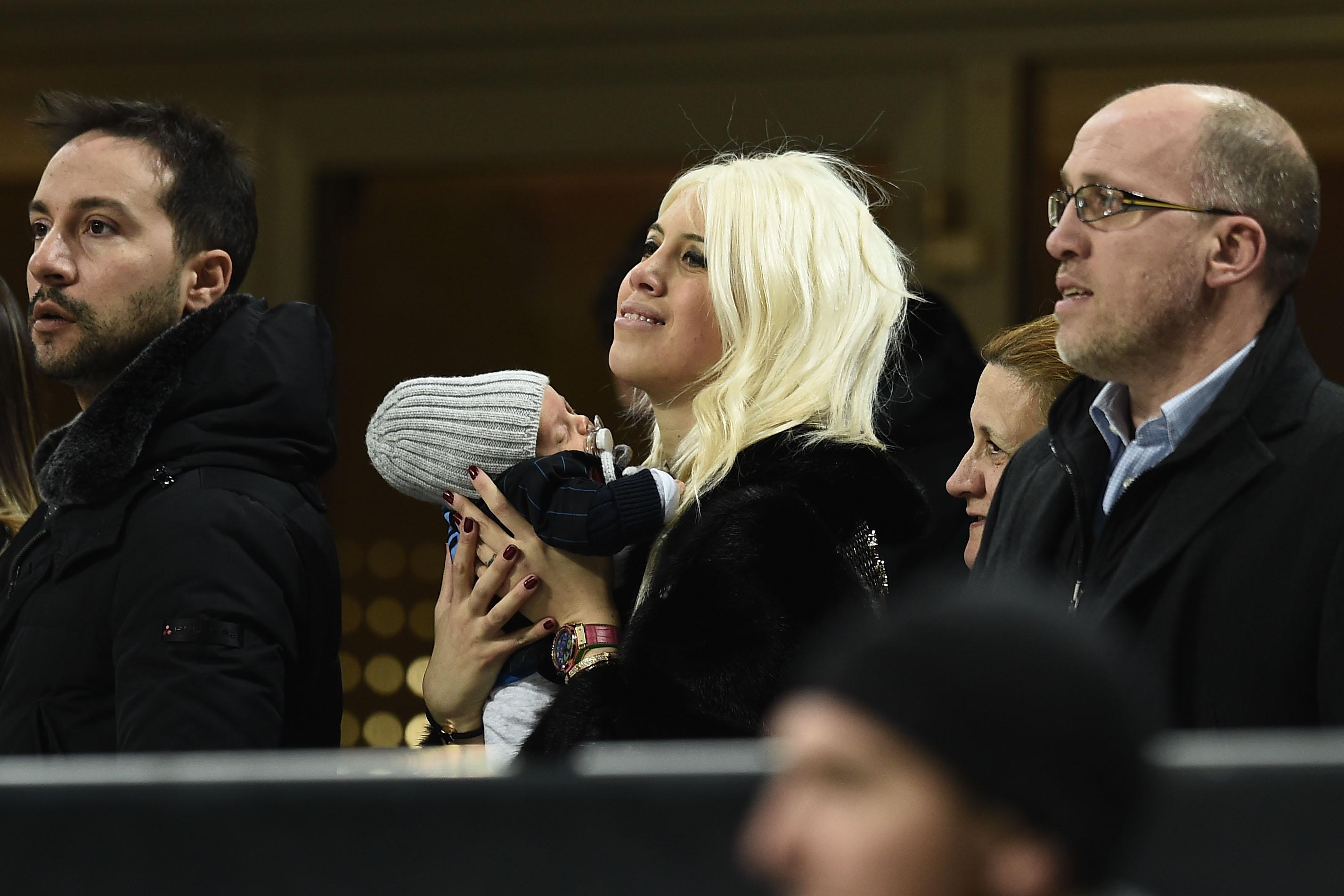 wanda nara figlio tribuna inter febbraio 2015 ifa