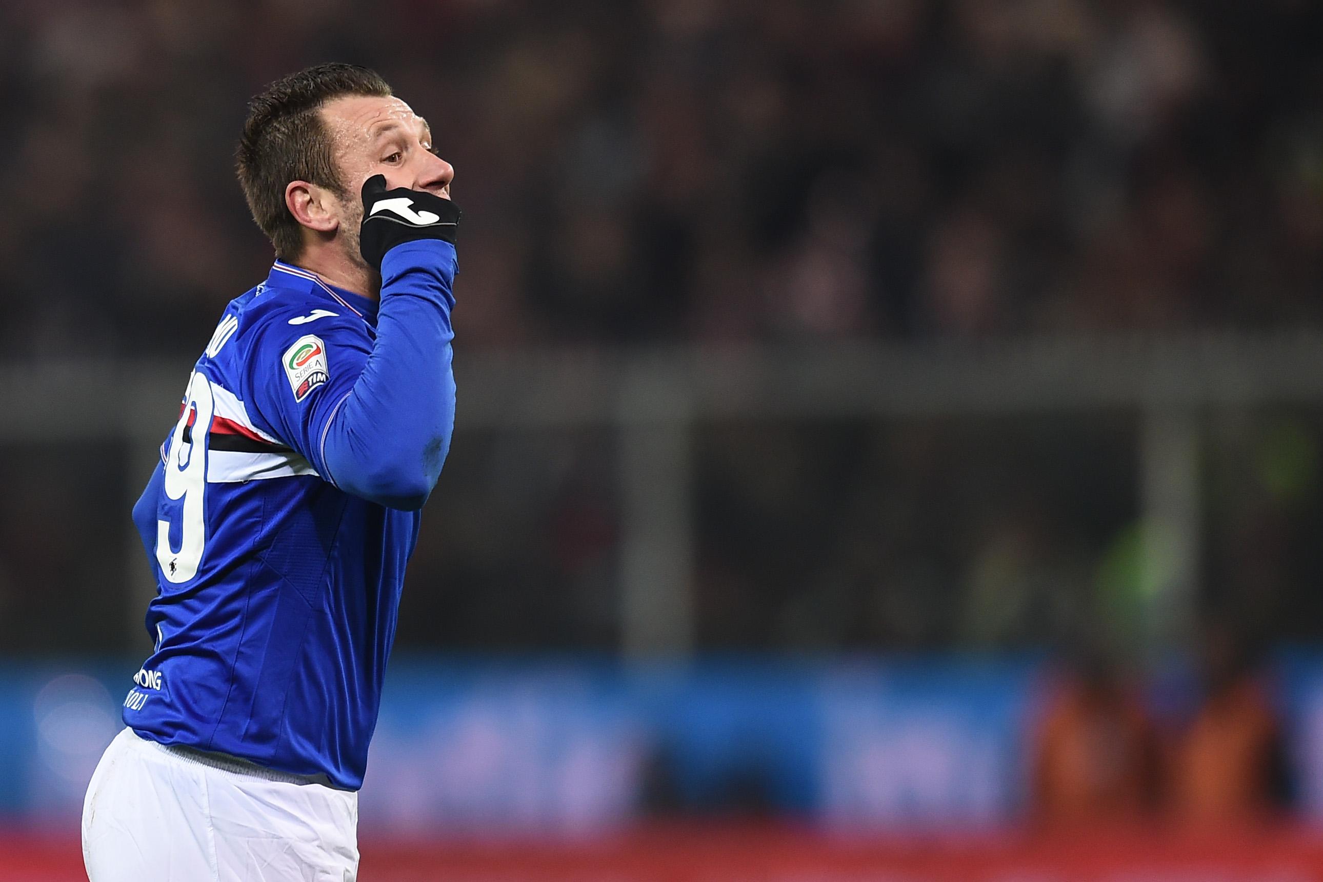 cassano esulta sampdoria gennaio 2016 ifa