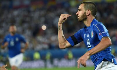 bonucci esulta bis italia europei luglio 2016 ifa