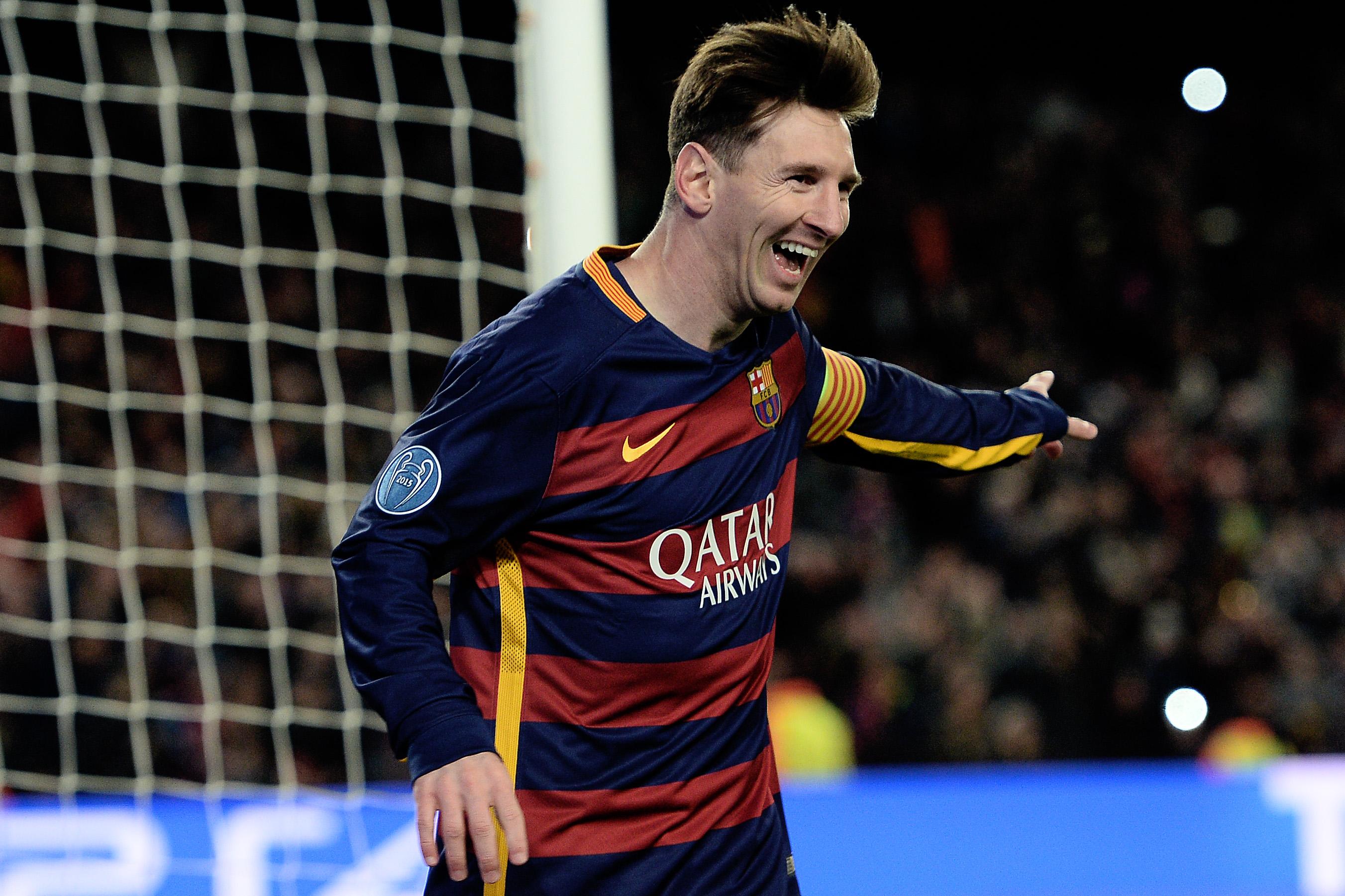 messi esulta barcellona champions league novembre 2015 ifa