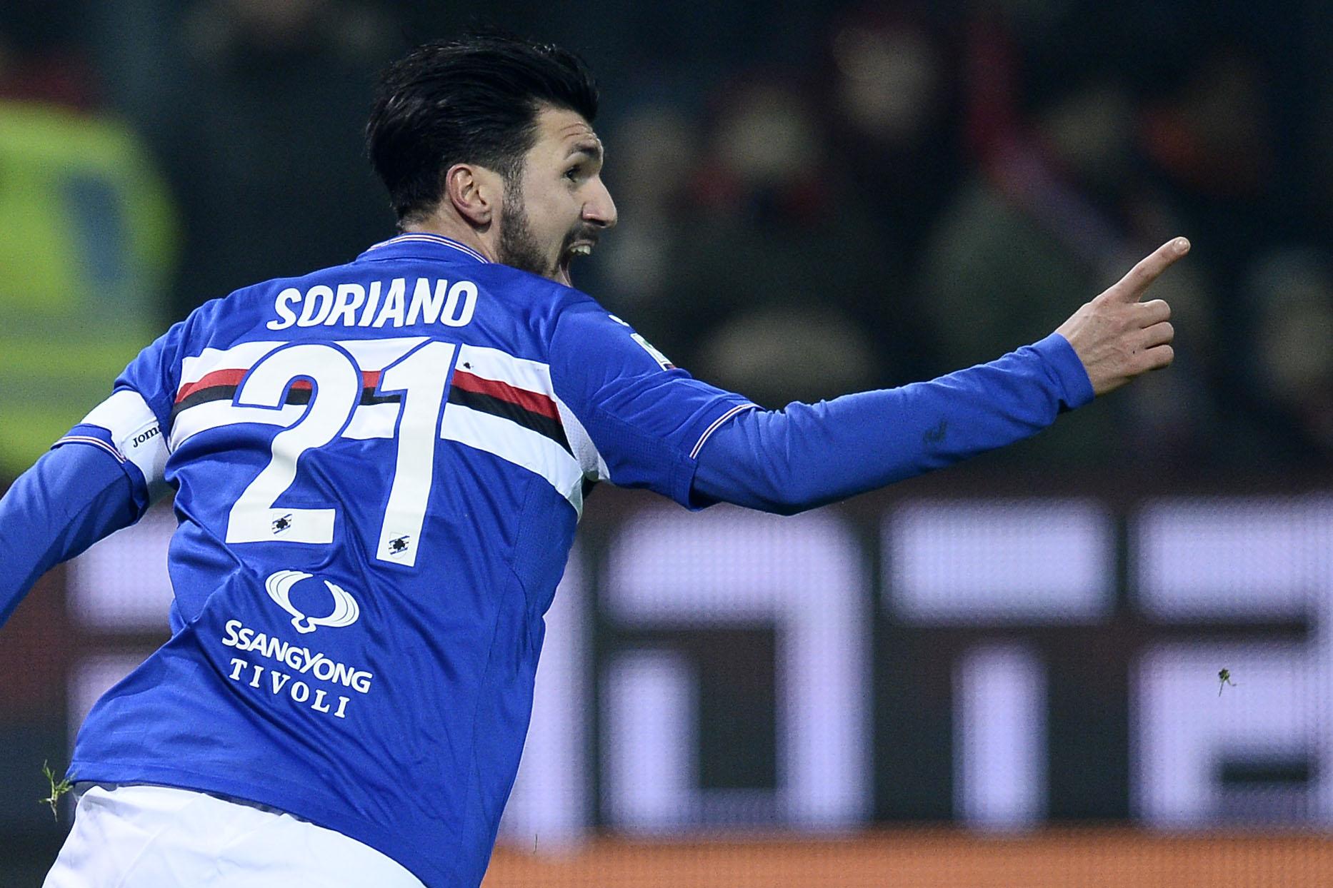 soriano esulta sampdoria gennaio 2016 ifa