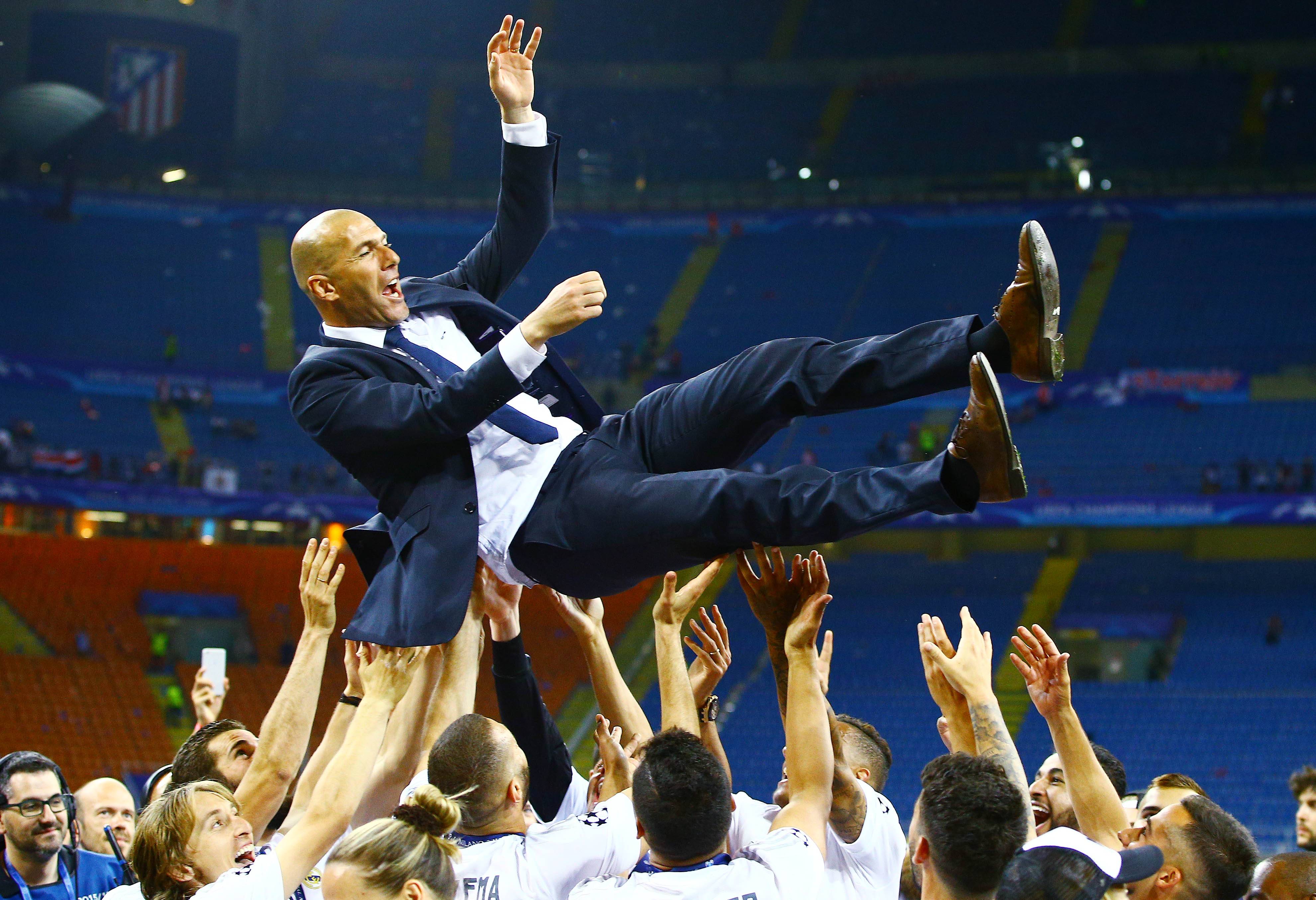 zidane esulta real madrid finale champions league maggio 2016