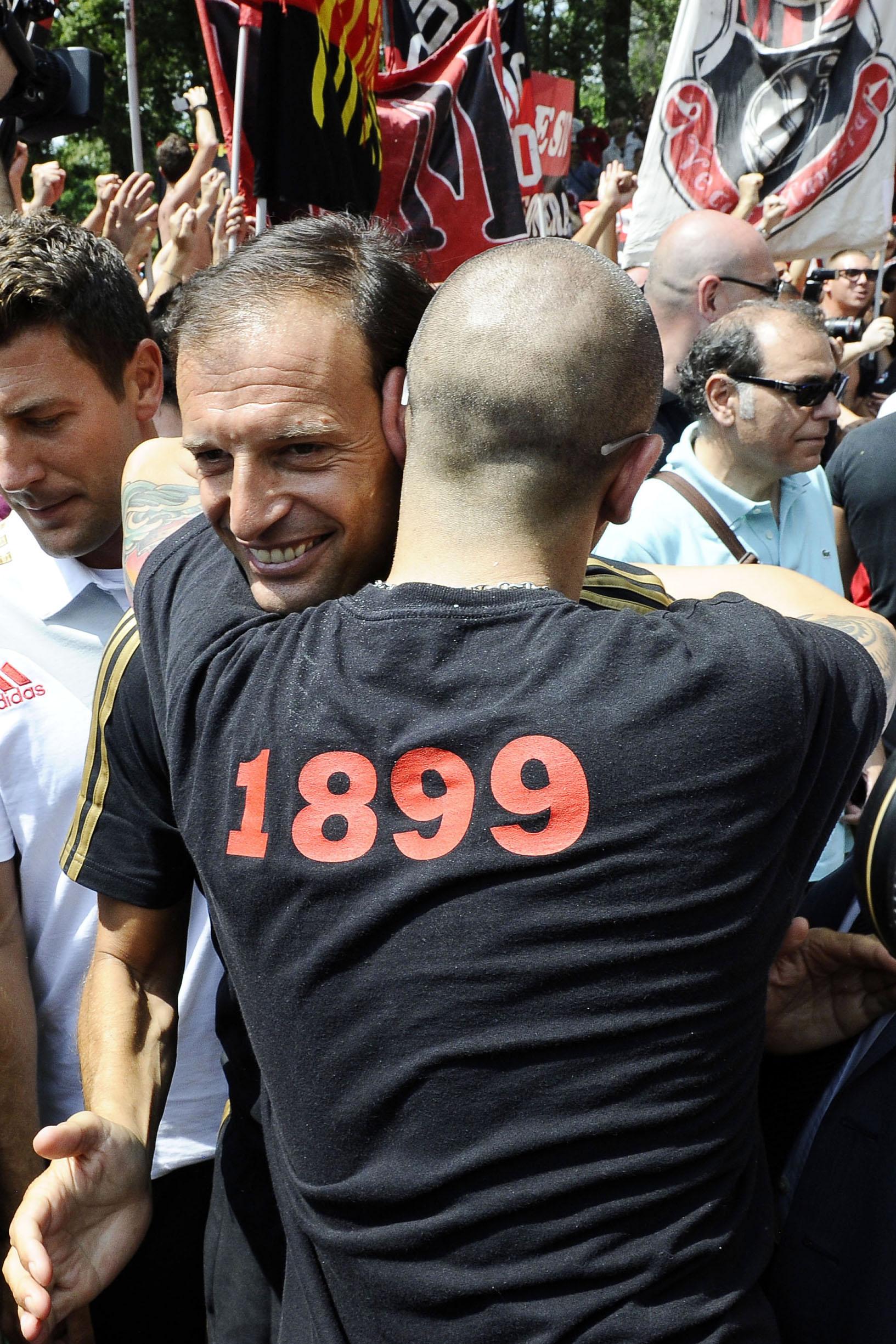 allegri massimiliano raduno 2013 milan tifosi ifa