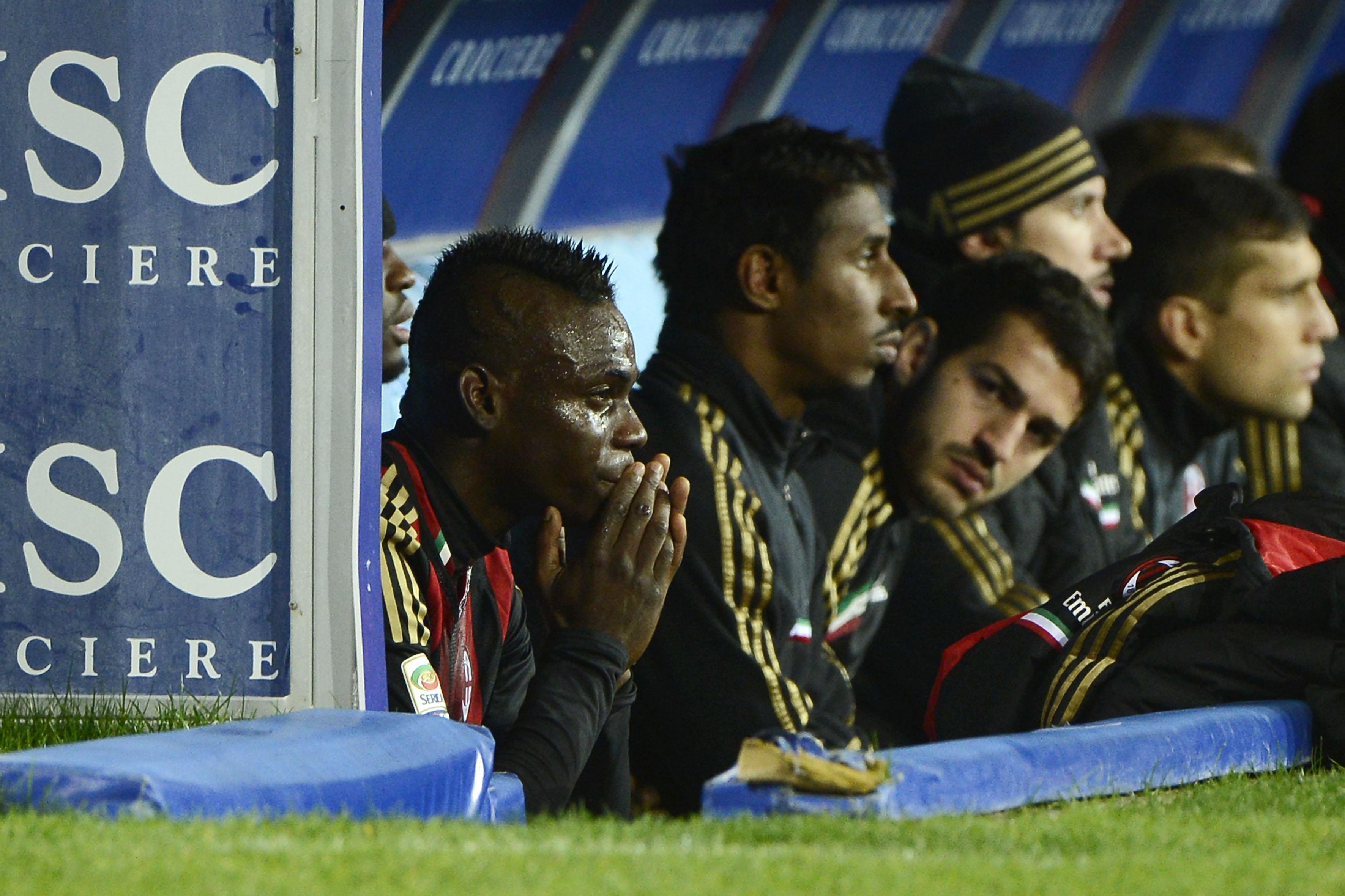 balotelli mario lacrime panchina febbraio2014 ifa