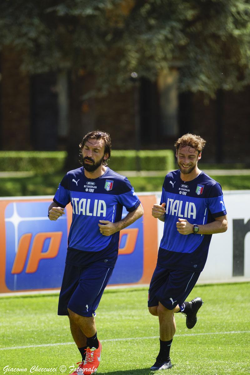 pirlo marchisio corsa allenamento italia maggio 2014