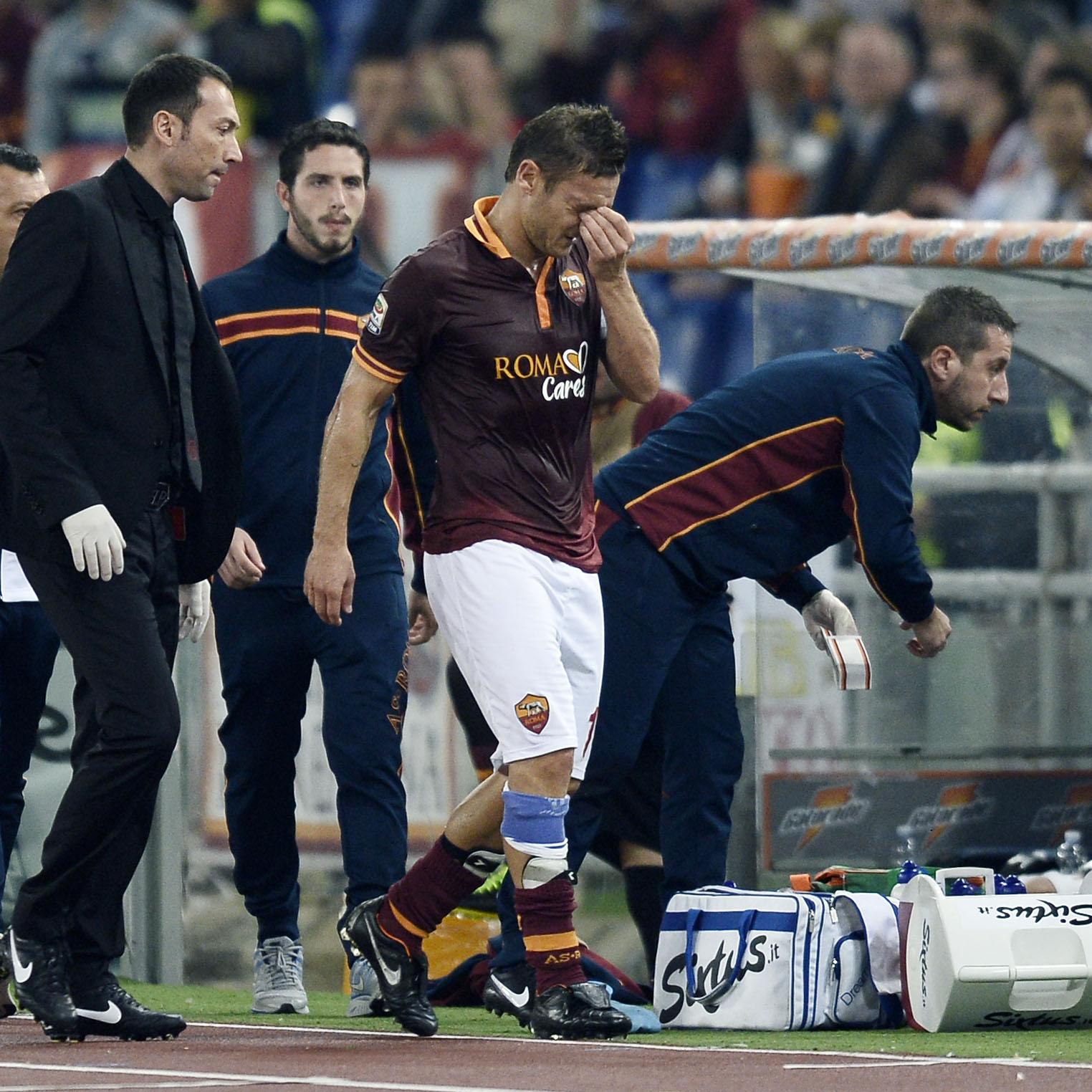 totti piange roma 2013 ifa